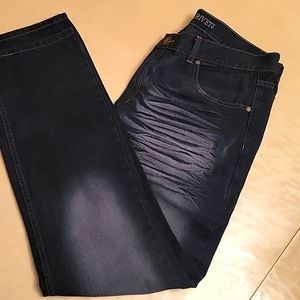 Denim & Rivets Men's biker jeans.
